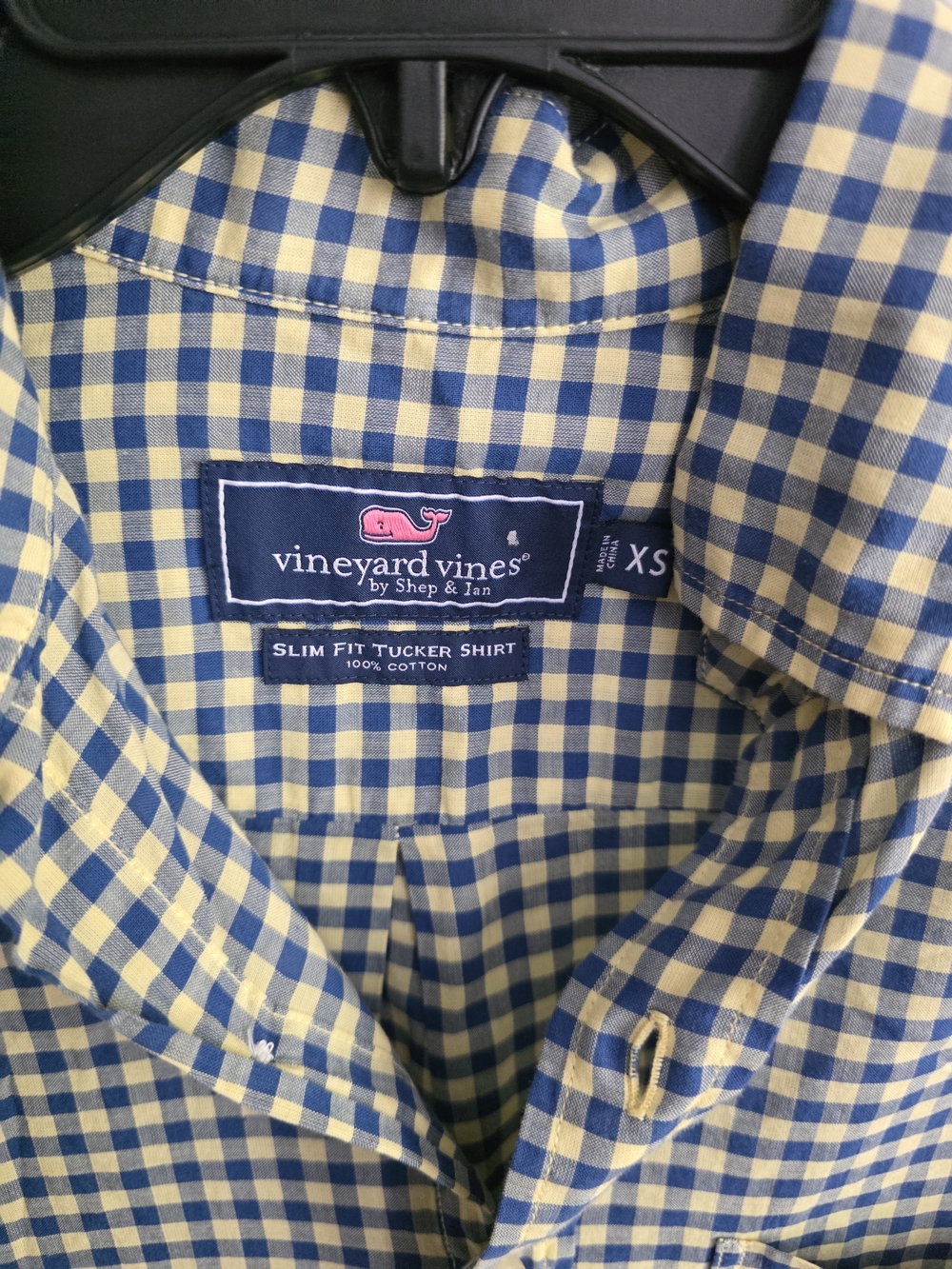 Vineyard Vines Slim Fit Tucker Check Shirt - Blue & Yellow
